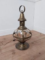 Unusual brass globe ships lantern {70 cm H x 34 cm Dia.}.