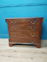 Georgian mahogany chest of drawers with four graduated drawers raised on bracket feet {69 cm H x