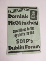 Dominic McGlinchey sacrificed by the SDLP's political poster. {42 cm H x 29 cm W}.