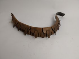 20th C. leather bullet belt. {94 cm W}