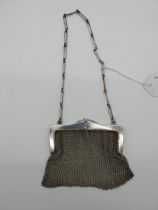 Sterling Silver Mesh handbag 166g