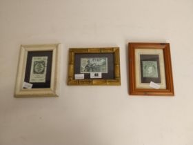Three framed prints of Irish Stamps The Fenians 1867-1967 etc.