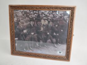 Framed print of 1916 Leaders at 1921 All Ireland football final. {52 cm H x 63 cm W}