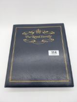 Album of 1992 first day cover stamp sets with Royal Family and Elvis