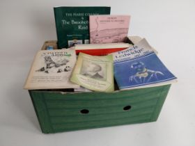 Box of books of historical and sporting interest.