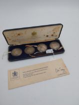 Churchill Centenary 1974 limited edition four silver gilt medallion set by Toye, Kenning and Spencer