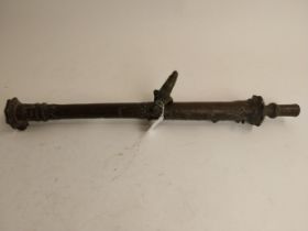 Unusual embossed Bronze Spanish Deck Gun. {67 cm L x 7 cm Dia.}.