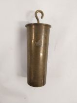 1917 WWI brass shell case. {26 cm H x 12 cm Dia.}.