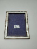 English Silver Picture frame Hallmarked in Newcastle 1857 Maker JD&WD