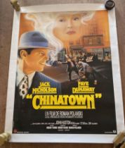 Chinatown Film Poster ( Thriller /Mystery starring Jack Nicholson and Faye Dunaway {47 cm H x 60