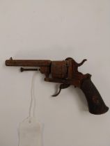 Late 19th C. pinfire revolver. {19 cm L}.