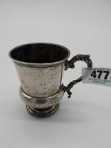 English silver Christening Cup Hallmarked in Birmingham 1911. Maker unknown . Wt: 126grms
