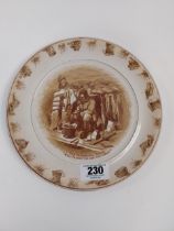 A Memento of the Great War ceramic plate The Historical Touch. {25 cm Dia.}.