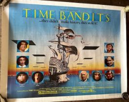 Time Bandit Film Poster British Fantasy Film straring John Cleese, Sean Connery & Micheal Palin . {