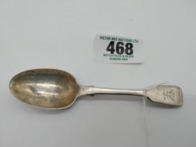 Irish silver teaspoon Hallmarked in Dublin Maker John Smith 1884 Wt: 24grms.