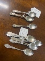 Set of six English silver tea spoons. Hallmarked in Sheffield 1902. Maker J.Sanderson. Wt: