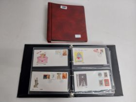 Two Irish, British and Commonwealth first day covers and unfranked stamps in albums.