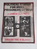 Original framed Political Status for Irish Prisoners of War Smash the H Block print. {81 cm H x 61