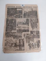 Easter Week Irish Press 1946 commemorative edition. {43 cm H x 60 cm W} and another newspaper print.