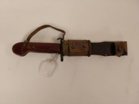 Rifle bayonet in original scabbard. {35 cm L}