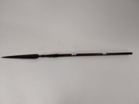 Ceremonial Spear. {130 cm L x 6 cm W}.