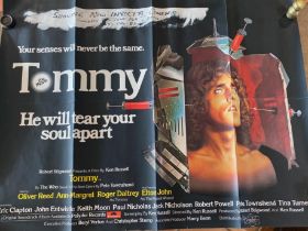 Tommy -The movie film poster Musical/fantasy starring Pete Townsend and Roger Daltery {76 cm H x