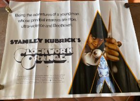 Stanley Kubrick's -Clockwork Orange Film Poster Crime/sci-fi starring Malcolm McDowall. {76 cm H x