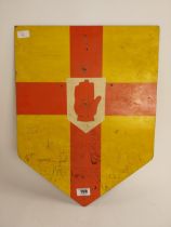 1970's No Surrender painted on board political sign. {61 cm H x 46 cm W}.