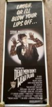 Dead Men don't Wear Plaid film poster Comedy/Noir starring Steve Martin {36 cm H x 90 cm W}.