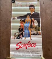 Scarface film Poster Crime/Thriller starring Al Pacino. {34 cm H x 68 cm W}.