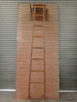 Teak boat ladders {H 360cm when open x W 60cm x D 40cm }.