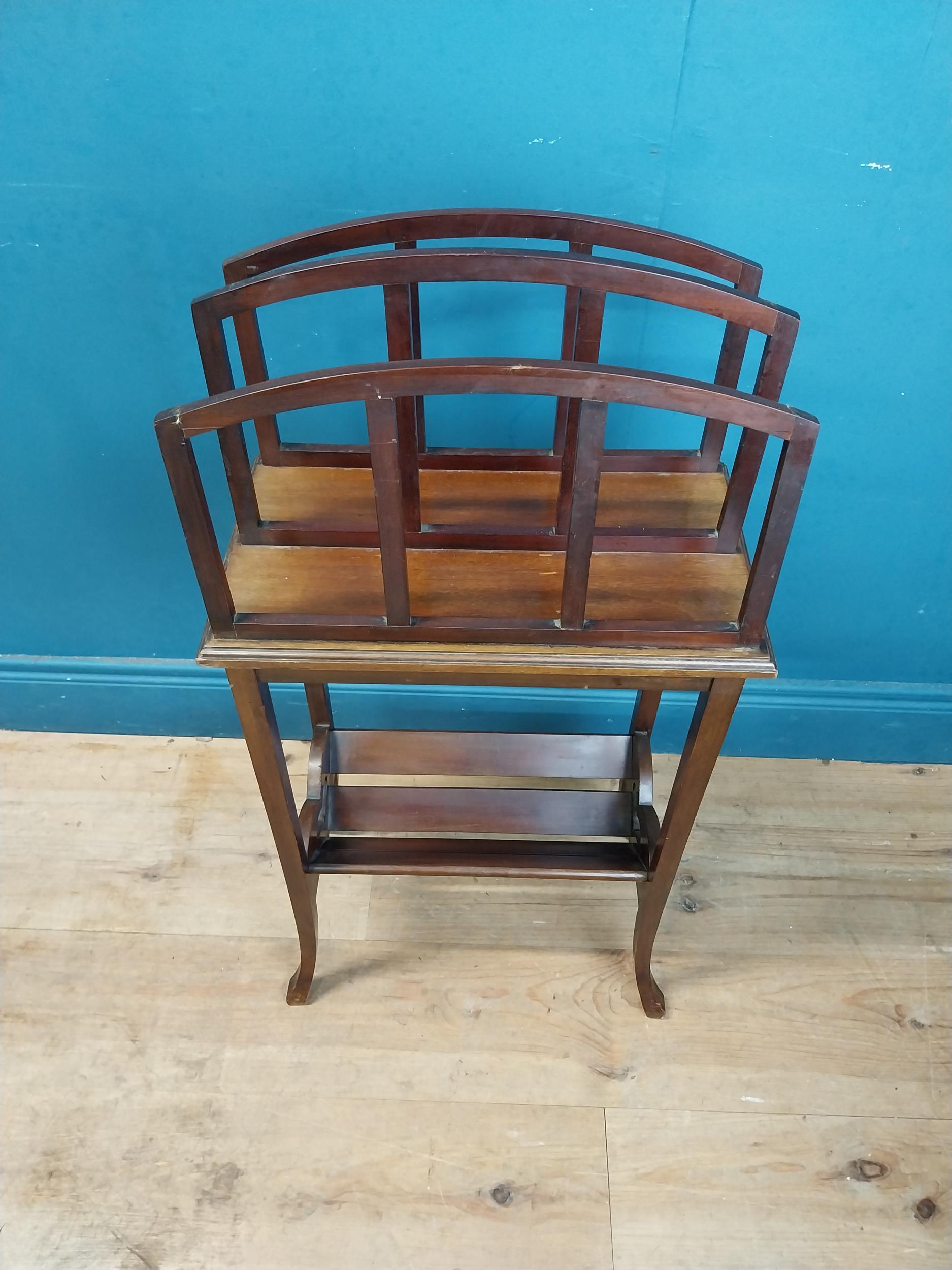 Edwardian mahogany magazine rack {82 cm H x 46 cm W x 26 cm D}. - Image 4 of 6