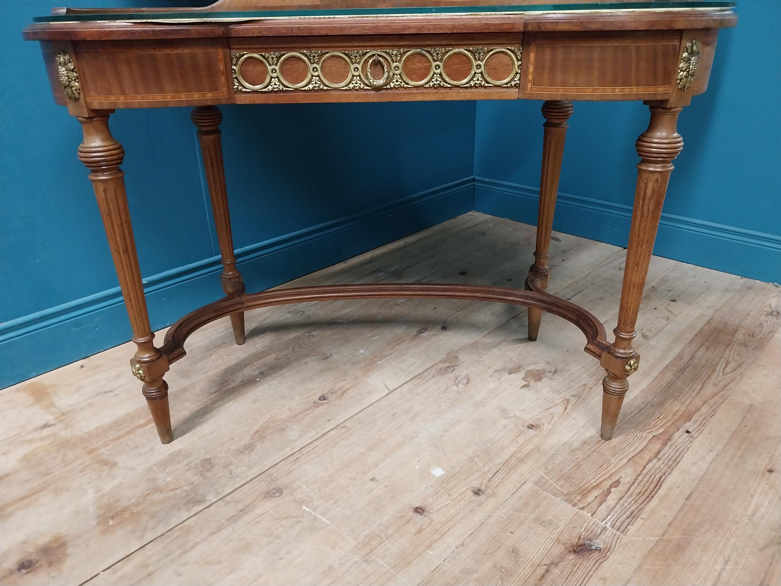 Edwardian Kingwood dressing table with glass top, ormolu mounts and single drawer in the frieze - Image 2 of 9