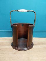 Irish Georgian mahogany and brass plate bucket. {51 cm H x 34 cm Dia.}.