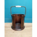 Irish Georgian mahogany and brass plate bucket. {51 cm H x 34 cm Dia.}.