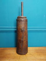 Early 20th C. pine dug out churn. {53 cm H x 13 cm Dia.}.