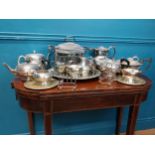 Large collection of silver plate.