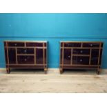 Pair of giltwood and Venetian glass chest of drawers {88 cm H x 108 cm W x 50 cm D}.