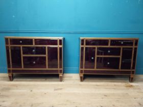 Pair of giltwood and Venetian glass chest of drawers {88 cm H x 108 cm W x 50 cm D}.