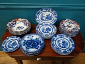 Large collection of 19th C. ceramic plates.