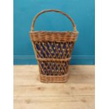 Early 20th C. wicker log basket