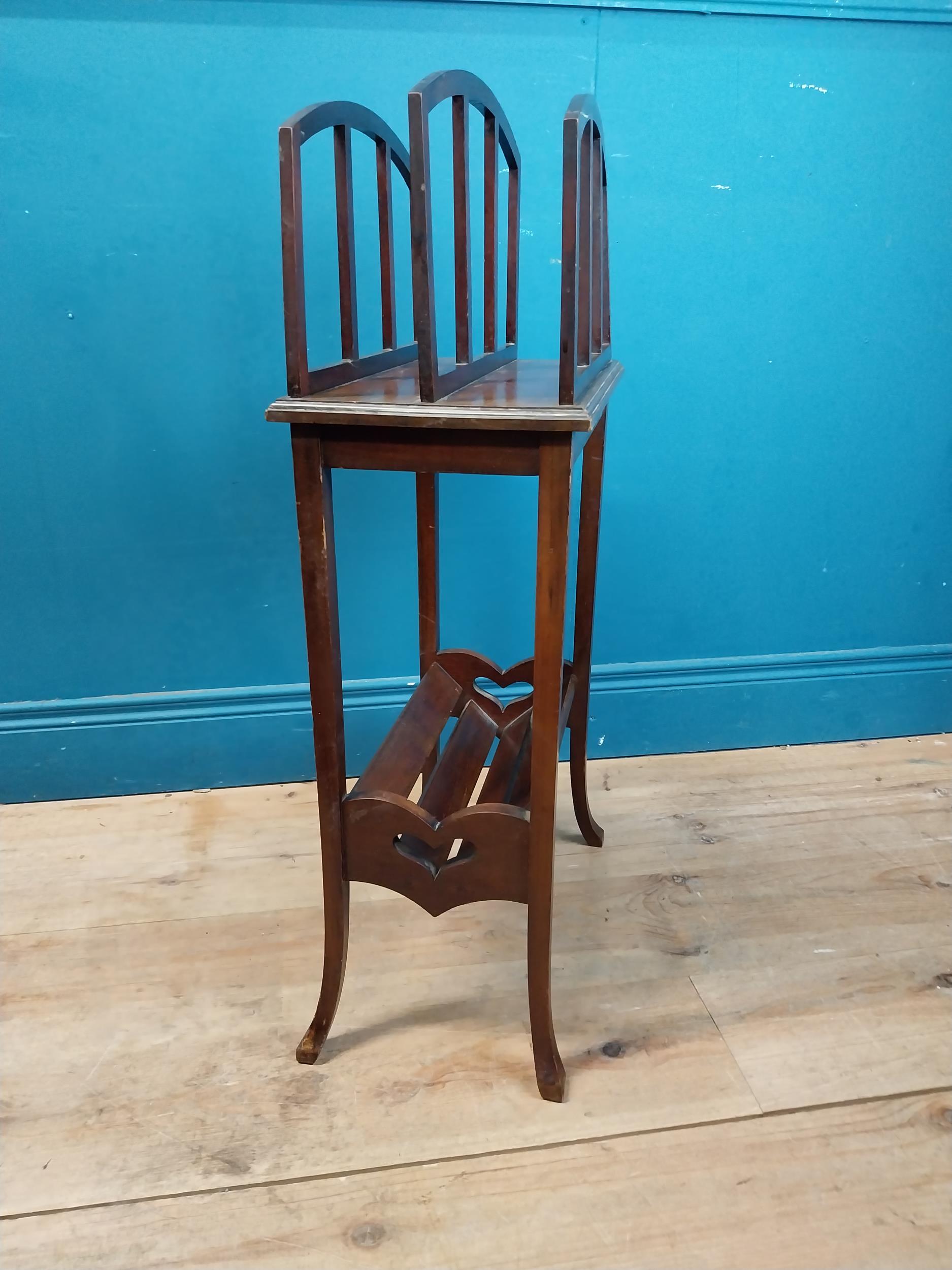 Edwardian mahogany magazine rack {82 cm H x 46 cm W x 26 cm D}. - Image 5 of 6