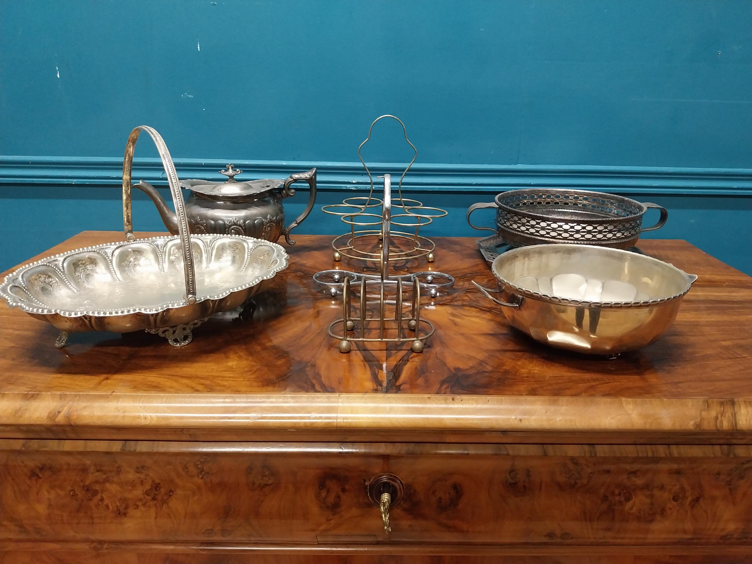 Collection of early 20th C. silver plate.