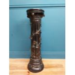 Decorative resin jardiniere stand with reeded column. {86 cm H x 24 cm Dia.}.