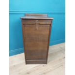 1940s oak tambour door office cabinet {96 cm H x 50 cm W x 40 cm D}.