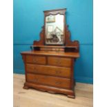 Good quality Edwardian mahogany dressing table with mirrored back above two short drawers and two