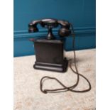 Early 20th C. telephone {29 cm H x 26 cm W x 15 cm D}.