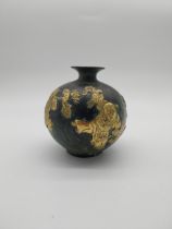 Bronze Chinese vase. {16 cm H x 12 cm Dia.}.