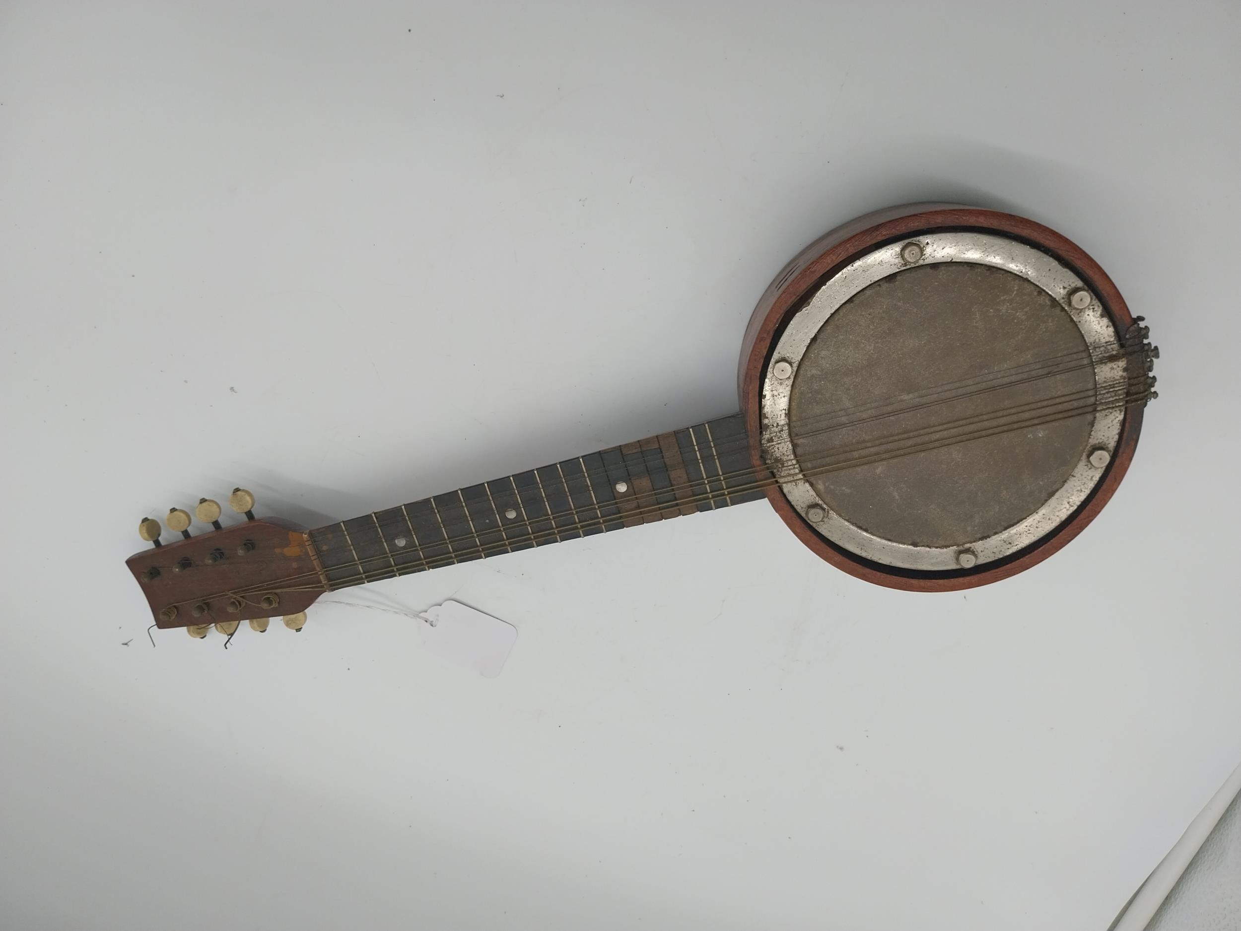 Mahogany eight string ukelele. {52 cm L x 17 cm W x 8 cm D]. - Image 2 of 7