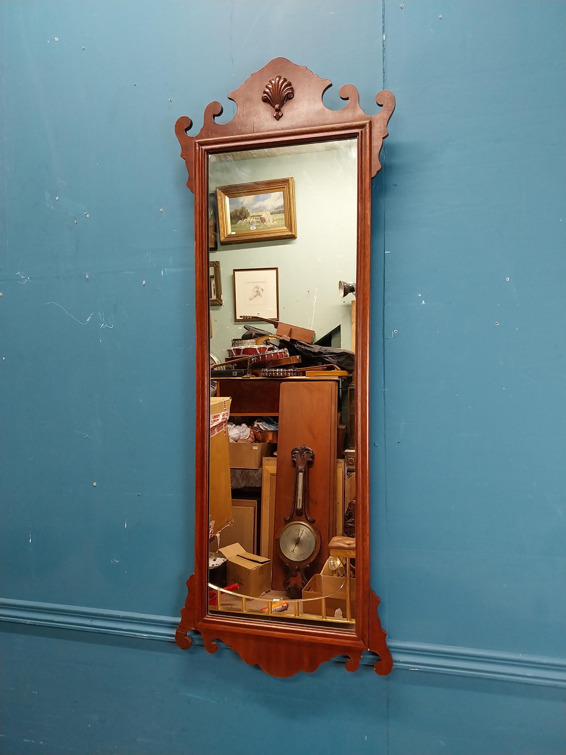 Mahogany pier mirror in the Georgian style. {117 cm H x 40 cm W}. - Image 2 of 4